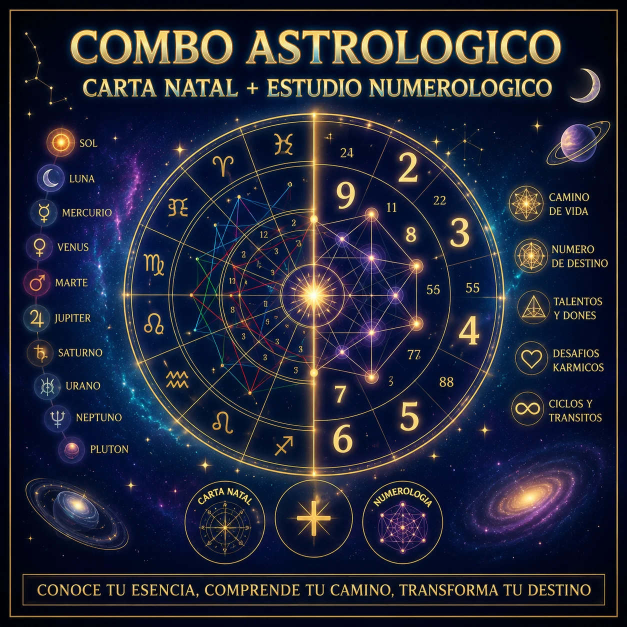 Combo Carta Natal + Numerología